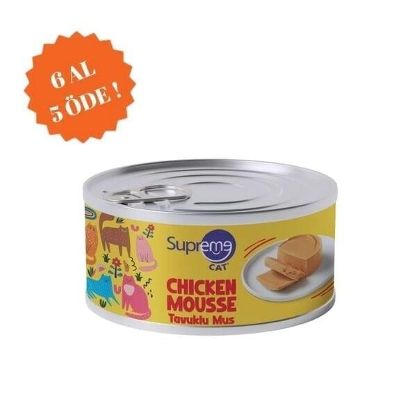 Supreme Cat Püre Tavuklu Yetişkin Konserve Kedi Maması 510 Gr 6 Al 5 Öde