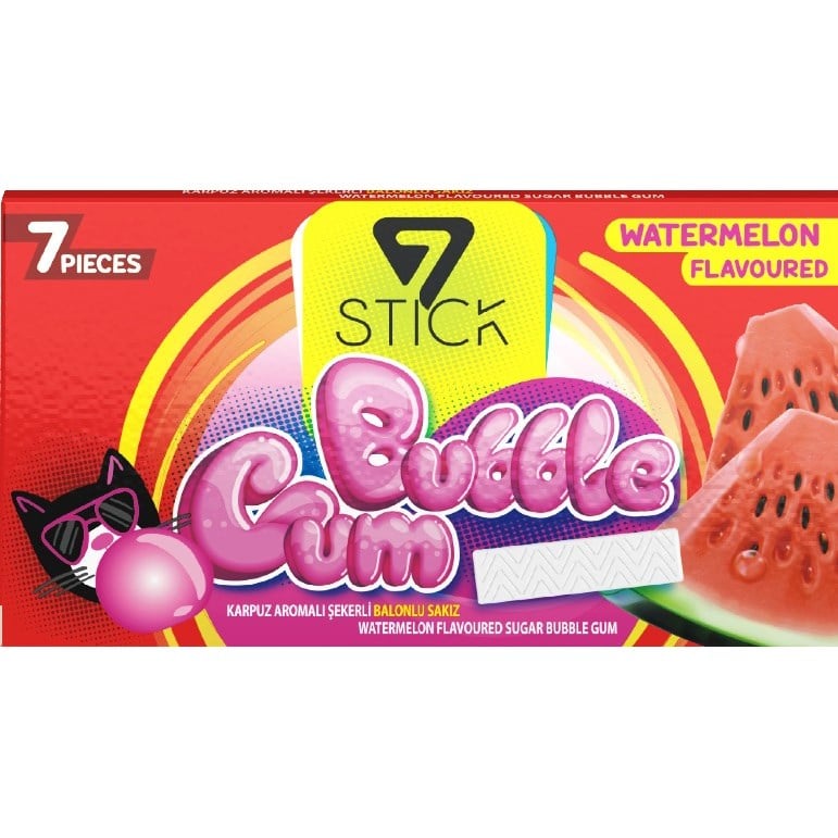7 Stick Karpuz Aromalı Sakız 14,5 Gr x24 lü Paket
