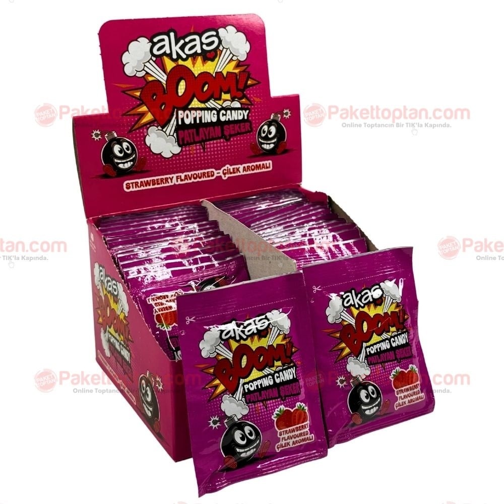 Akaş Patlayan Şeker Çilek 4 Gr x40 lı Paket