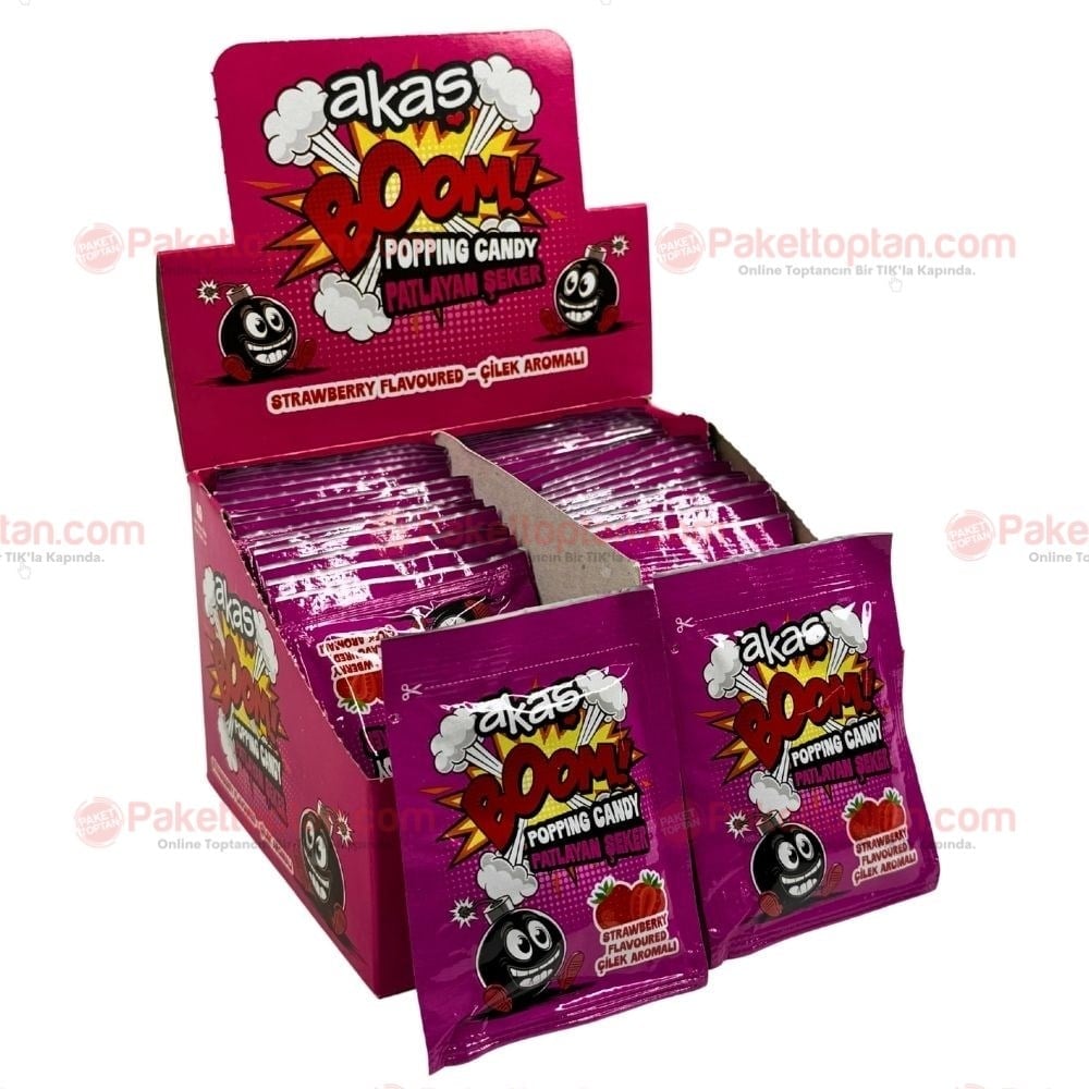 Akaş Patlayan Şeker Çilek 4 Gr x40 lı Paket