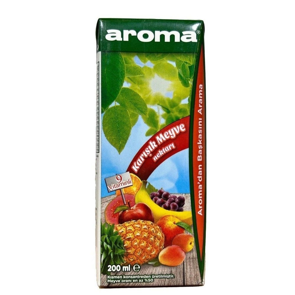 Aroma Meyve Suyu Nektar 200 Ml Karışık Meyve x27 li Koli