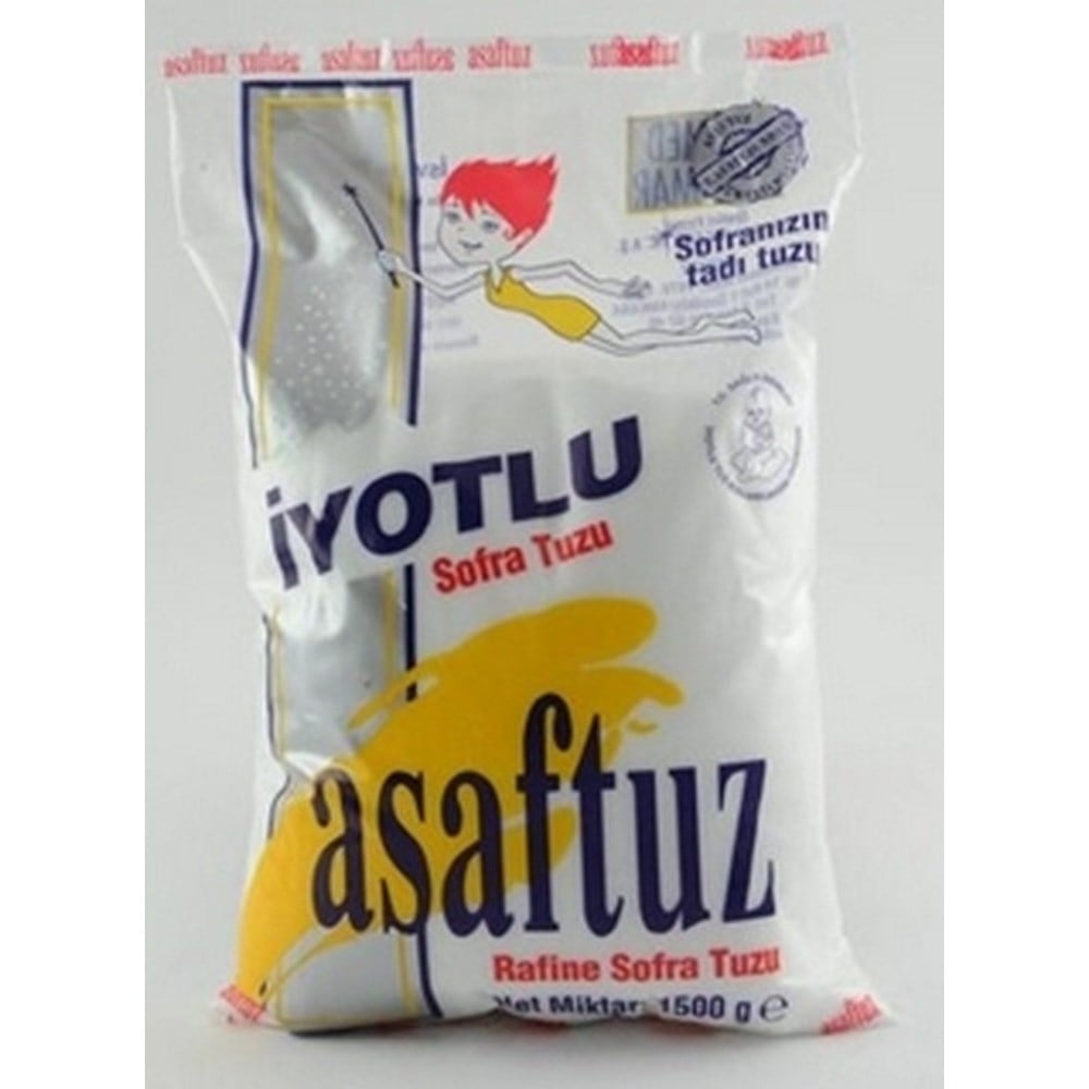 Asaf Tuz 1,5 kg Kaya Tuzu x12 li Koli