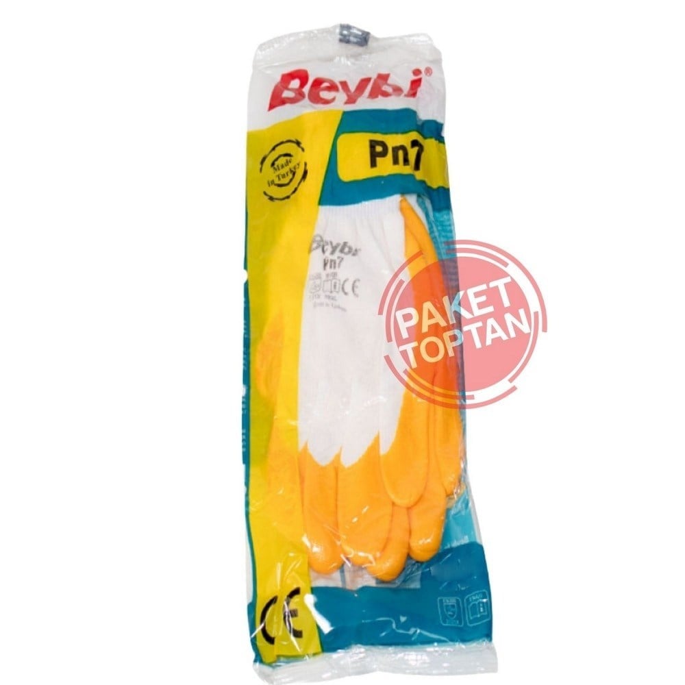 Beybi Pn7 Sarı İş Eldiveni 10 No x12 li Paket