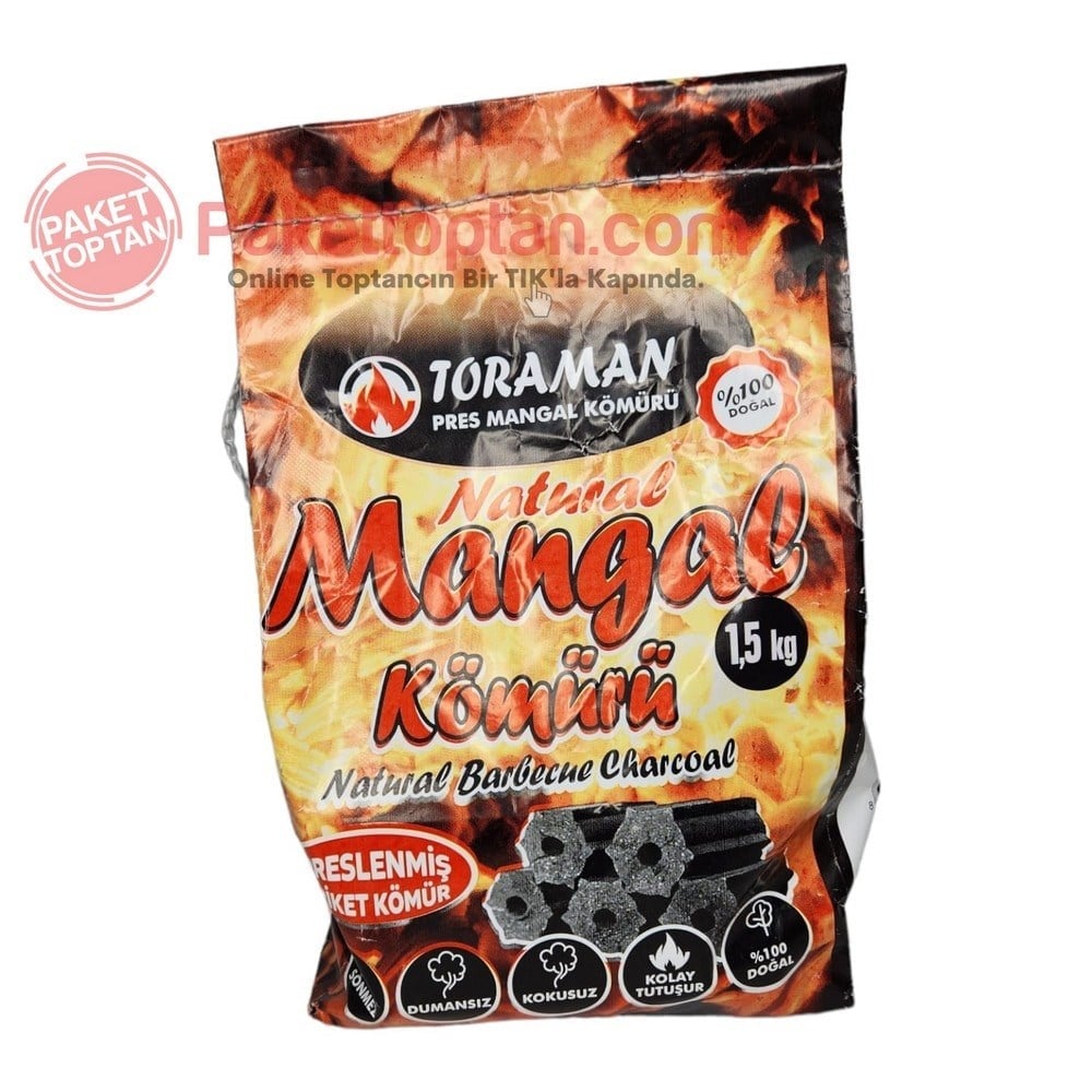 Briket Mangal Fındık Kabuğu Kömürü Preslenmiş 1,5 Kg