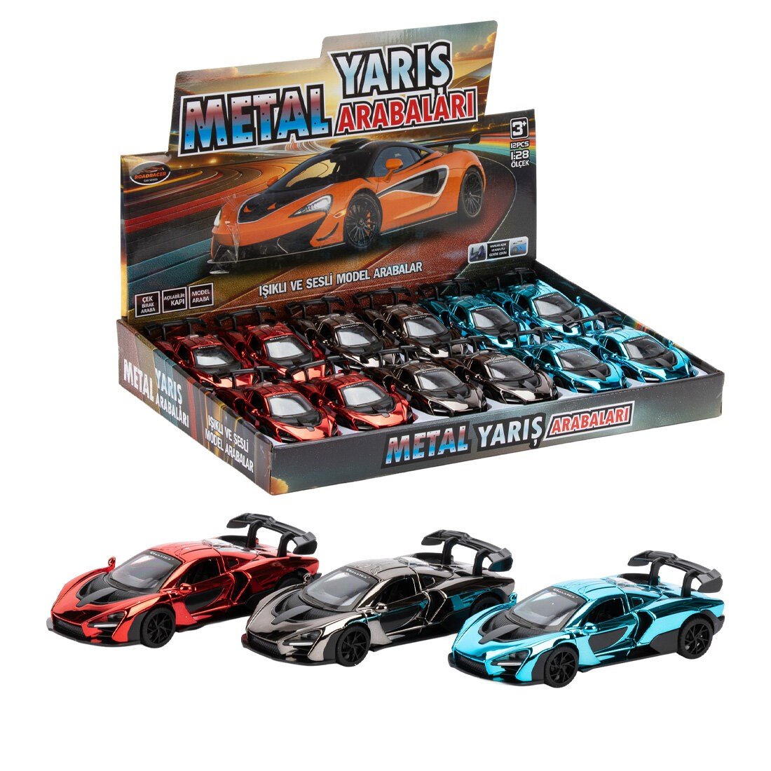 Can Toys Araba Çek Bırak Metal K632A12 x12 li Paket