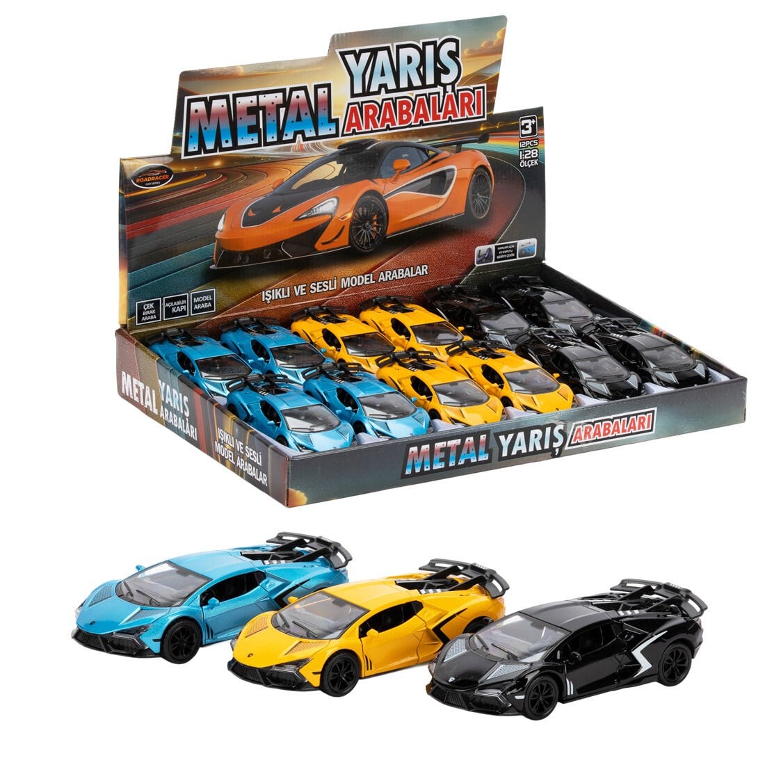 Can Toys Araba Çek Bırak Metal K632A22 x12 li Paket