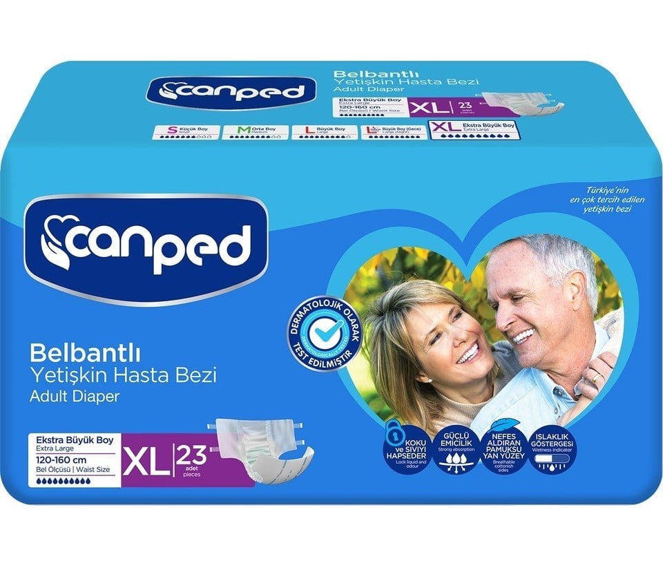 Canped Tekstil Yüzey Hasta Bezi Xlarge 23 lü Paket