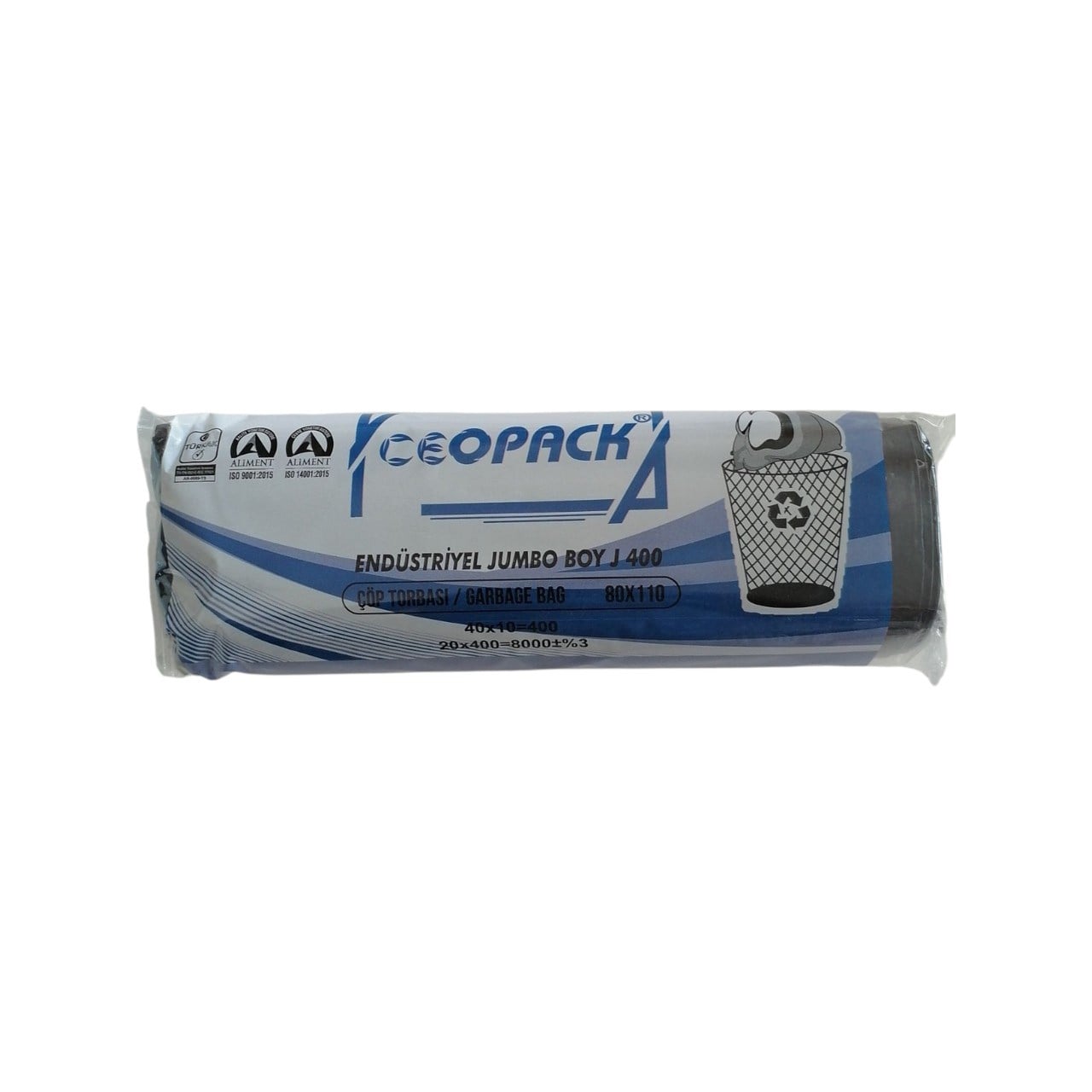 Ceopack Çöp Torbası Jumbo Boy 400 Gr 90 Lt 80x110 Cm 10 Adetli