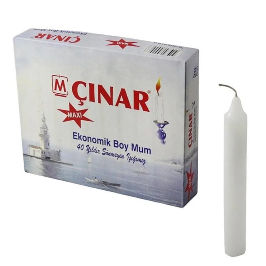 Çınar Maxi Mum 20 li Paket (Boy 14 Cm)