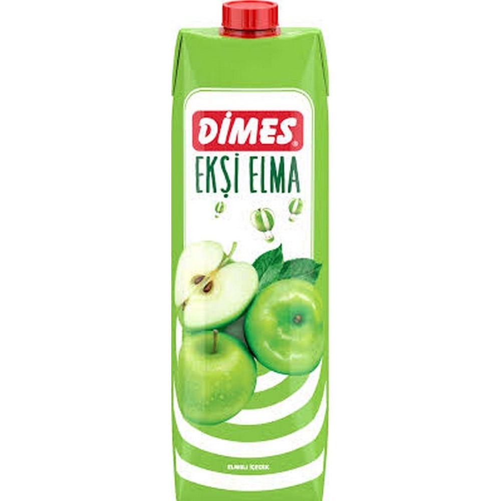 Dimes 1 lt Ekşi Elmalı Meyve Suyu x12 li Koli