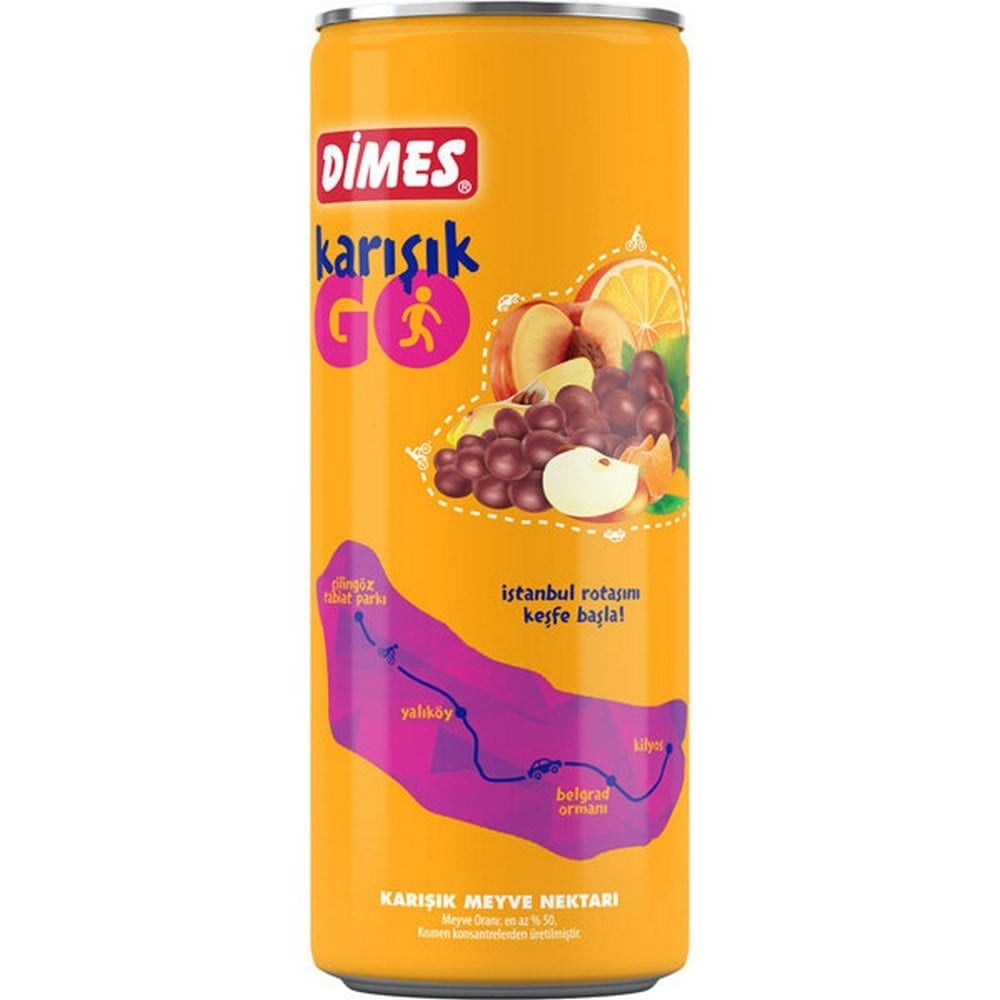 Dimes 250 Ml Teneke Karışık Nektar x12 li Koli