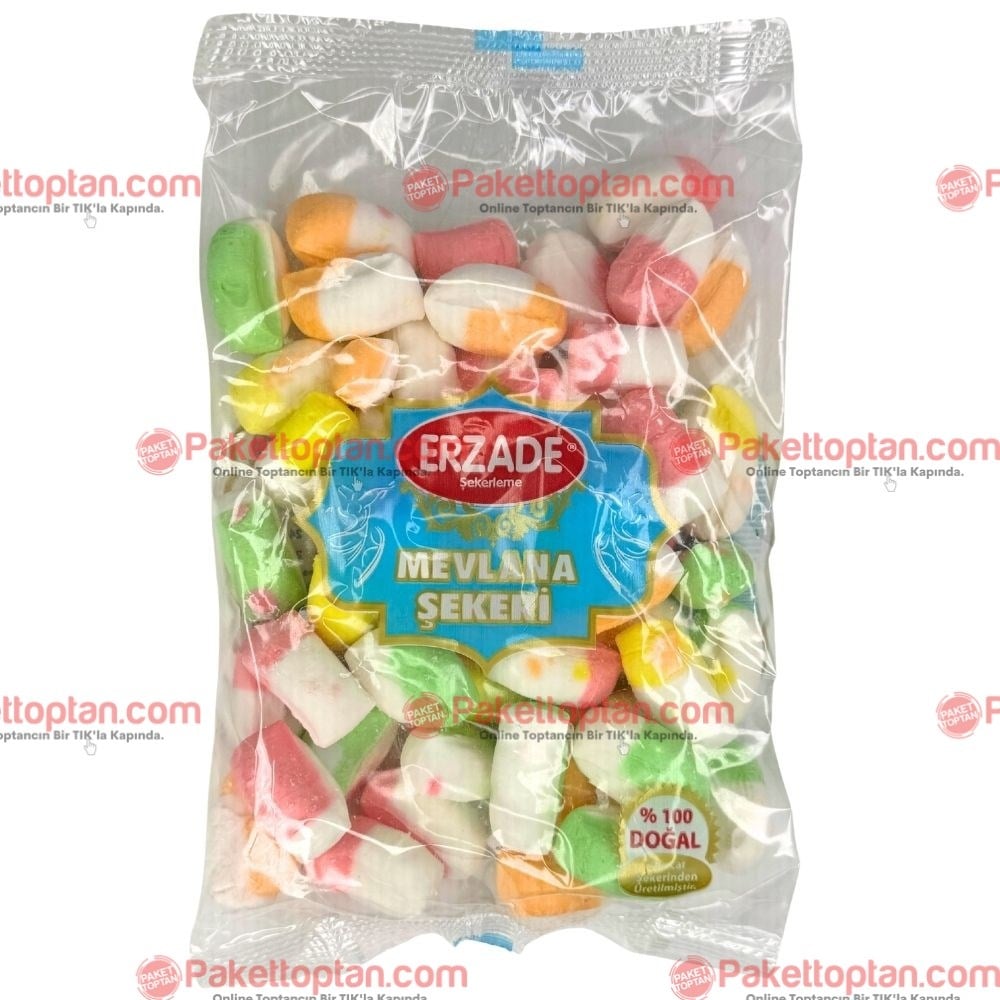 Erzade Mevlana Şekeri 400 gr (Sade ve Aromalı)