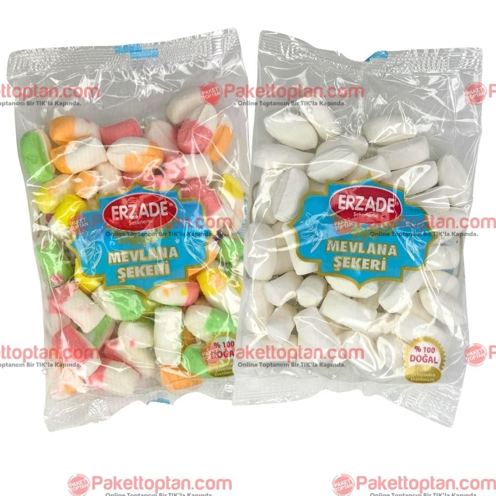 Erzade Mevlana Şekeri 400 gr (Sade ve Aromalı)
