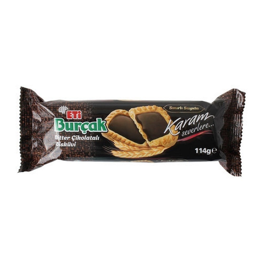 Eti Burçak Bitter Çikolatalı Bisküvi 114 gr x12 li Koli