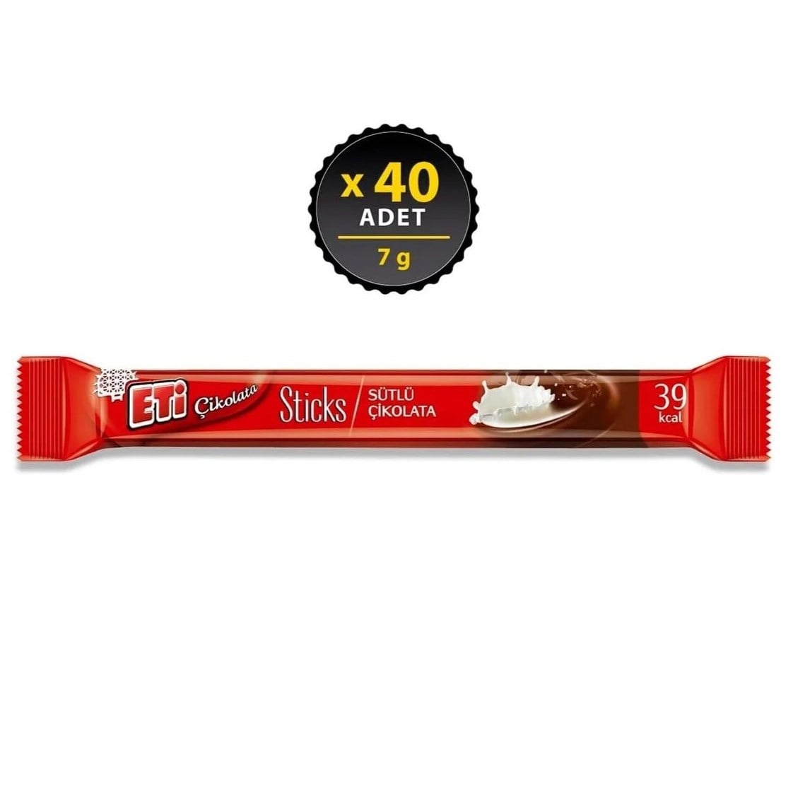 Eti Çikolata Sticks Sütlü 7 Gr x40 lı Paket