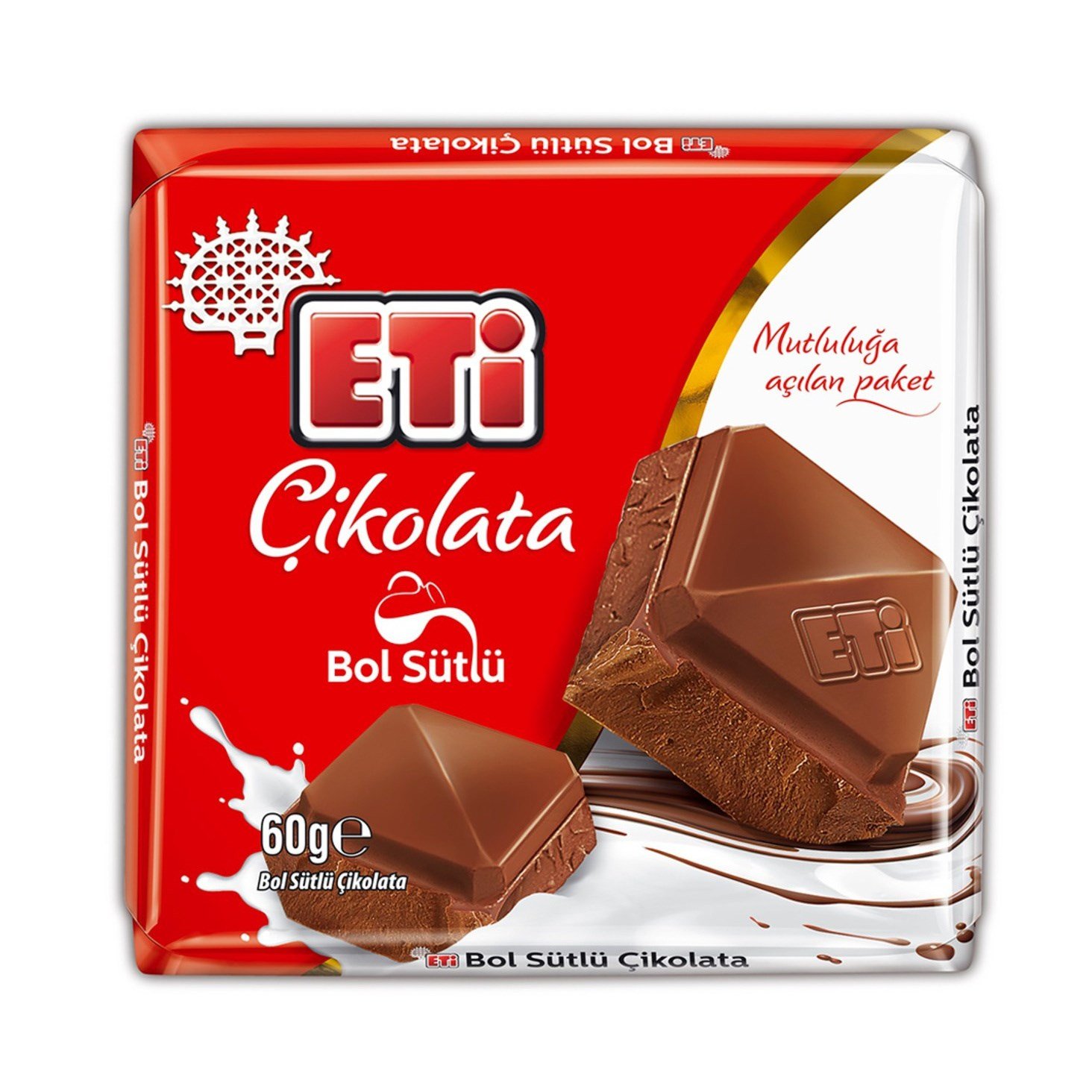 Eti Kare Çikolata Bol Sütlü 60 Gr x6 lı Paket