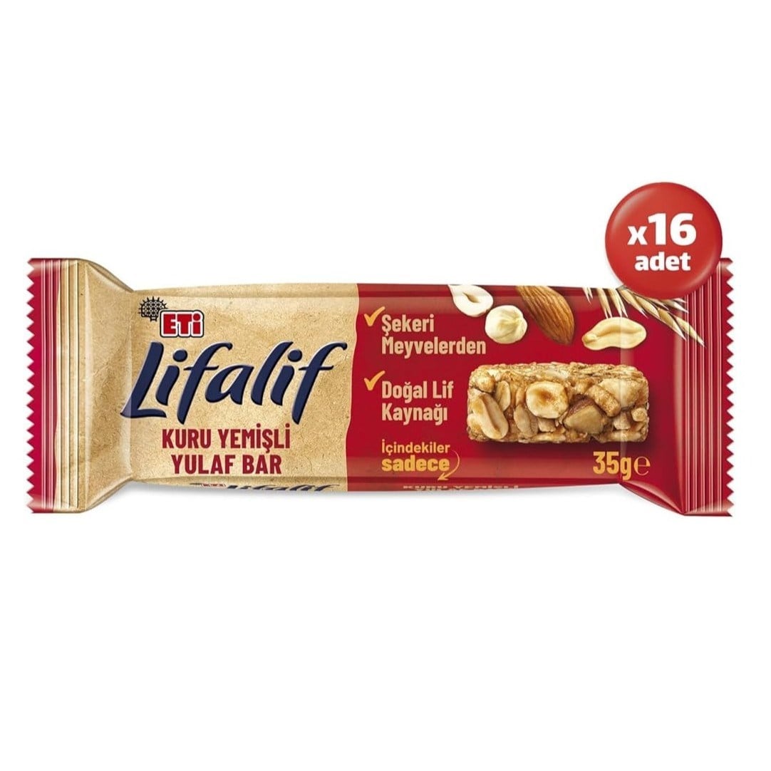 Eti Lifalif Bar 35 Gr Kuru Yemişli x16 lı Paket
