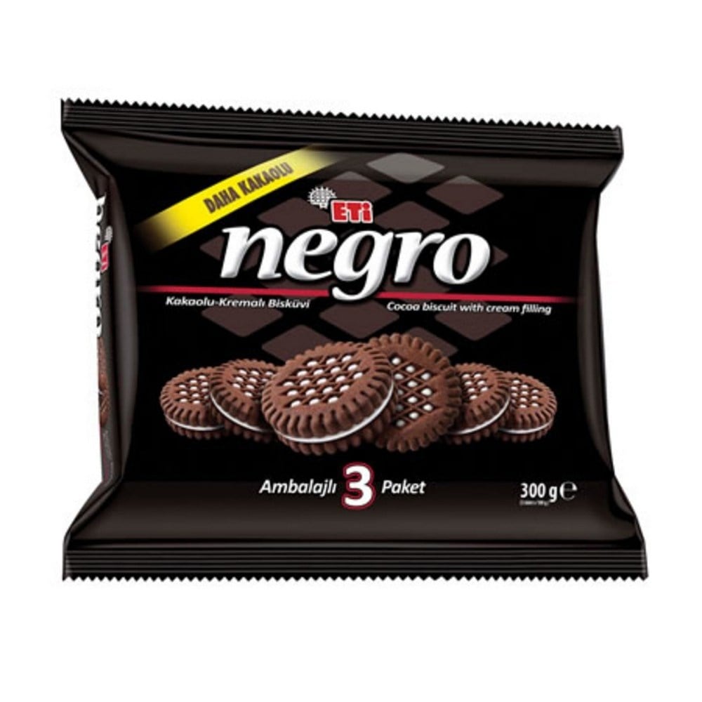 Eti Nero 3 lü 300 Gr Kakaolu Bisküvi x12 li Koli