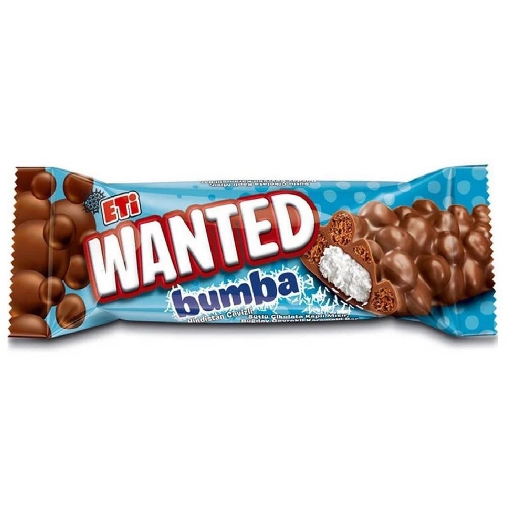 Eti Wanted Bumba Hindistan Cevizli 32 Gr x24 lü Paket