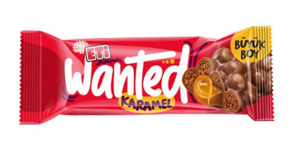 Eti Wanted Karamelli Çikolata 32 Gr x24 lü Paket