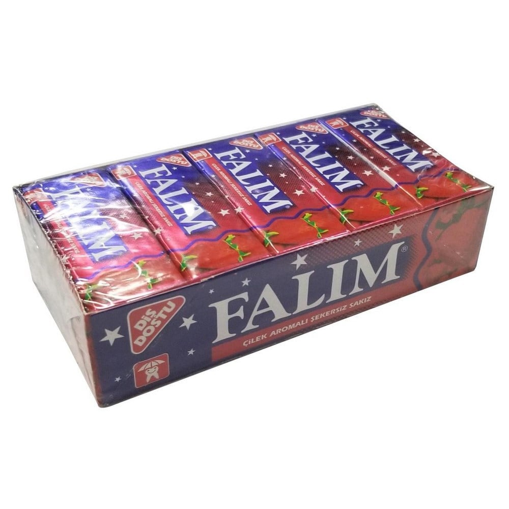 Falım 5 li Çilek Aromalı Şekersiz Sakız x20 li Paket