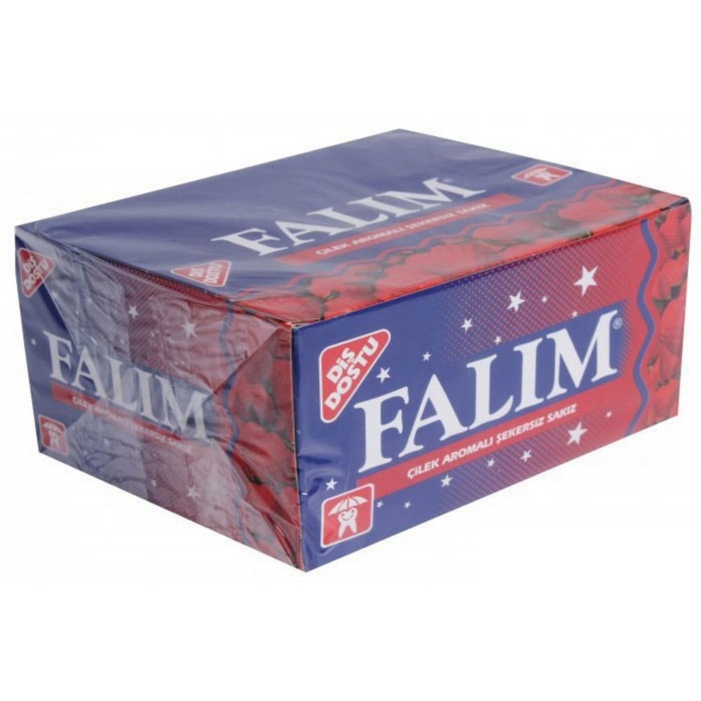 Falım Çilek Aromalı Şekersiz Sakız 100 lü Paket