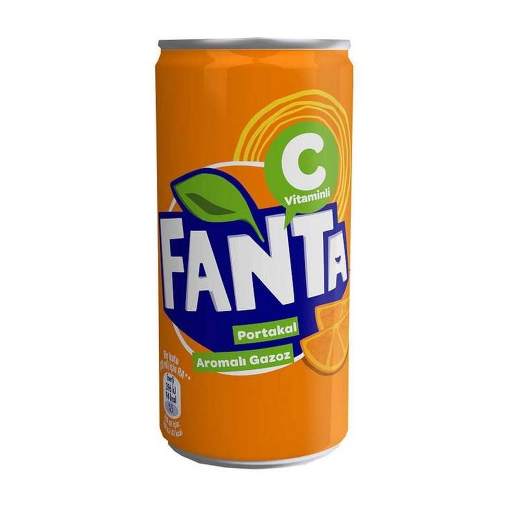 Fanta Portakal Aromalı Gazoz 200 Ml Kutu x12 li Koli