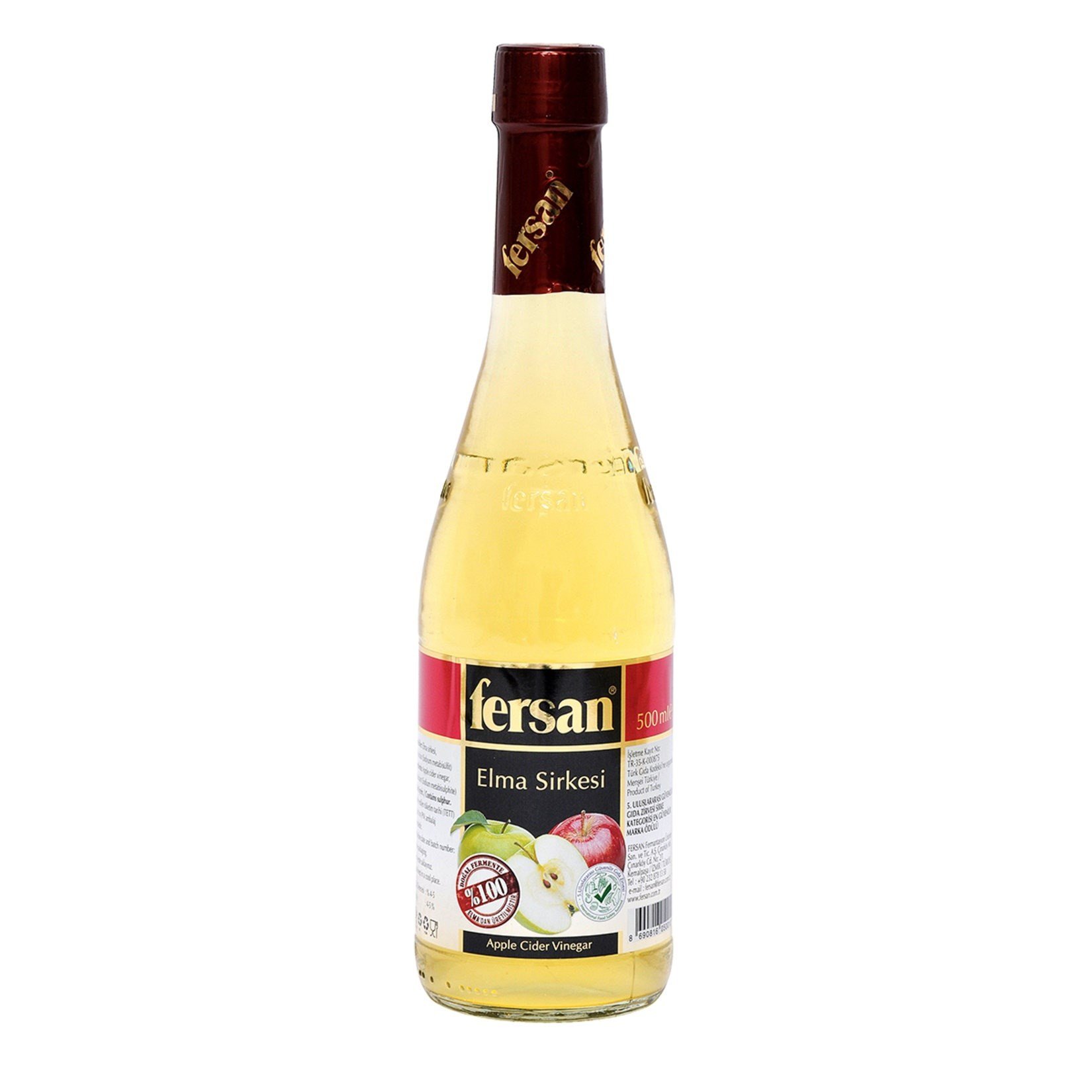 Fersan 500 Ml Elma Sirkesi Cam Şişe x12 li Koli