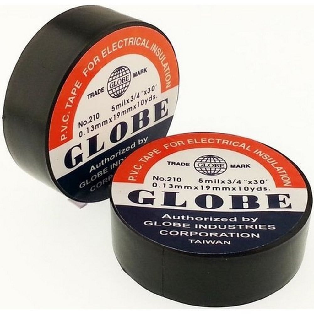 Globe Elektrik Bandı Siyah 19 mm - 10 Yard  10 lu Paket