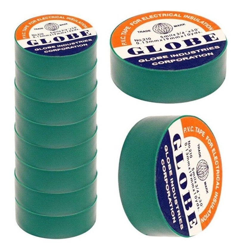 Globe Elektrik Bandı Yeşil 19 mm - 10 Yard 10 lu Paket