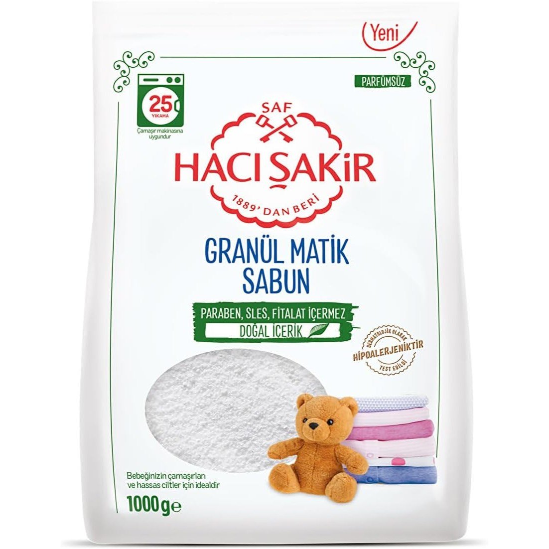 Hacı Şakir Granül Matik Sabun1 Kg