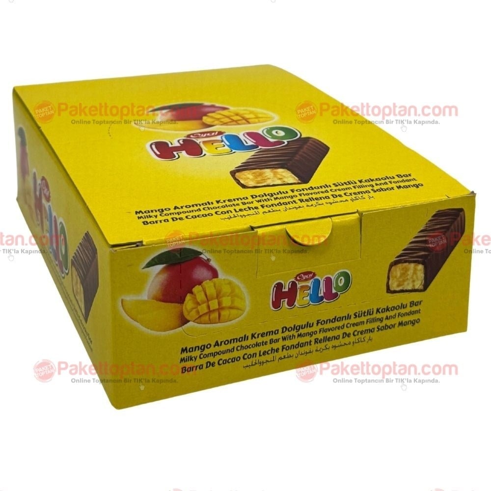 Hello Mango Aromalı Krema Dolgulu Bar 20 Gr x24 lü Paket