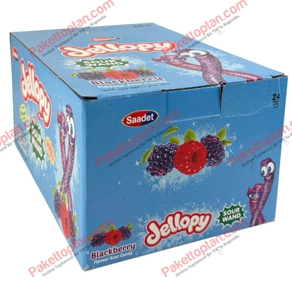 Jellopy Sour Wand Blackberry 25 Gr x24 lü Paket