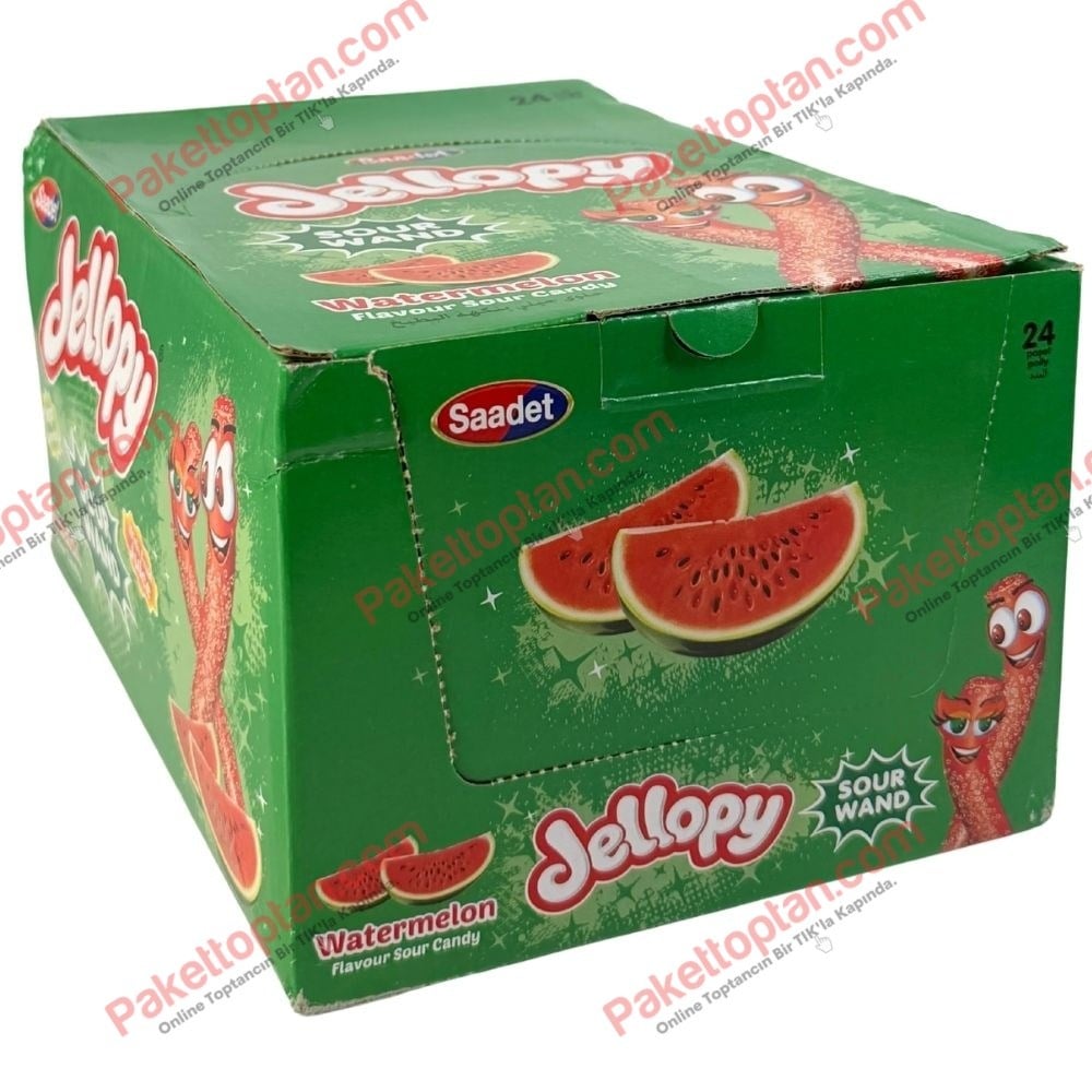 Jellopy Sour Wand Karpuz 25 Gr x24 lü Paket
