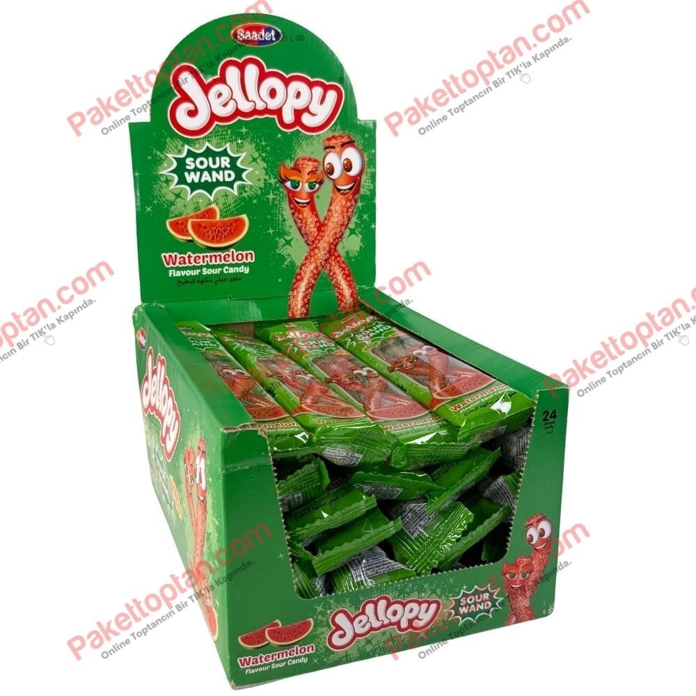 Jellopy Sour Wand Karpuz 25 Gr x24 lü Paket