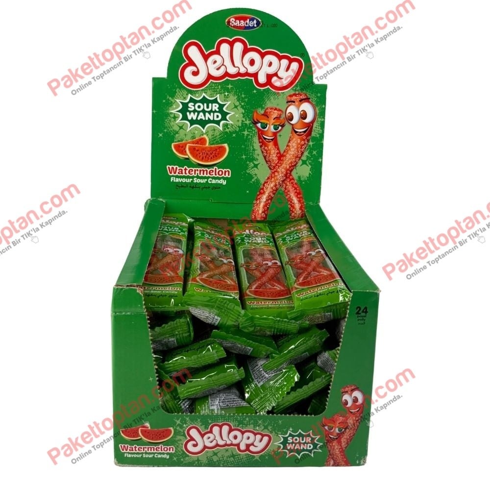Jellopy Sour Wand Karpuz 25 Gr x24 lü Paket