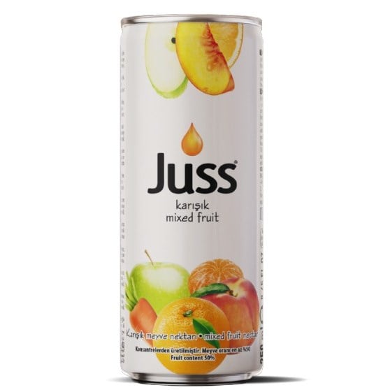 Juss 250 Ml Teneke Nektar Karışık Meyve x24 lü Koli