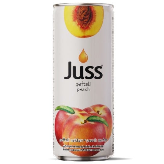 Juss 250 Ml Teneke Nektar Şeftali x24 lü Koli