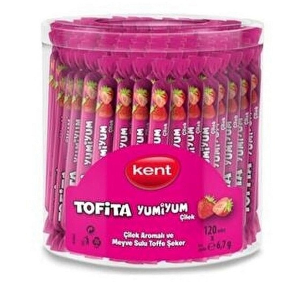 Kent Tofita Yumiyum Çilek 6,7 gr  x120 li Paket