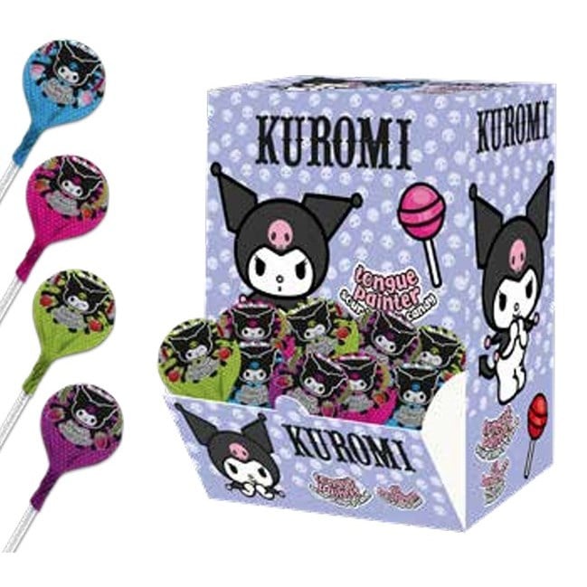 Kuromi Ekşi Dil Boyayan Lollipop şeker 16 Gr x100 lü Paket