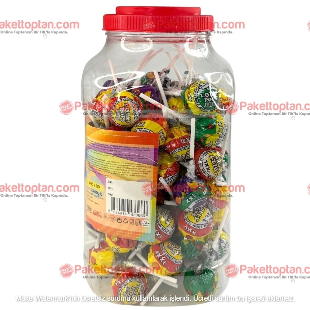 Lollypops 30 Gr Saplı Şeker 80 li