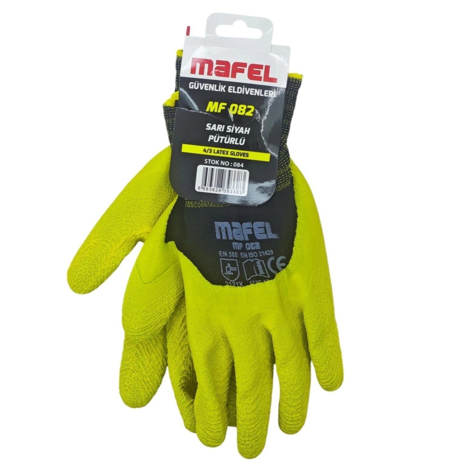 Mafel MF 082 İş Edlveni Sarı Siyah Pütürlü x12 li Paket