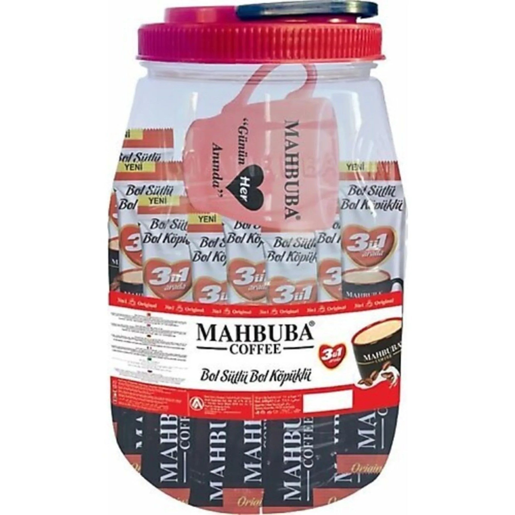 Mahbuba 3 in 1 Sütlü Köpüklü 18 Gr 36 lı Bardak Hediyeli