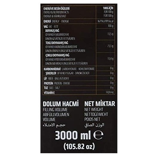 Marmarabirlik 3 Lt Teneke Naturel Sızma Zeytinyağı