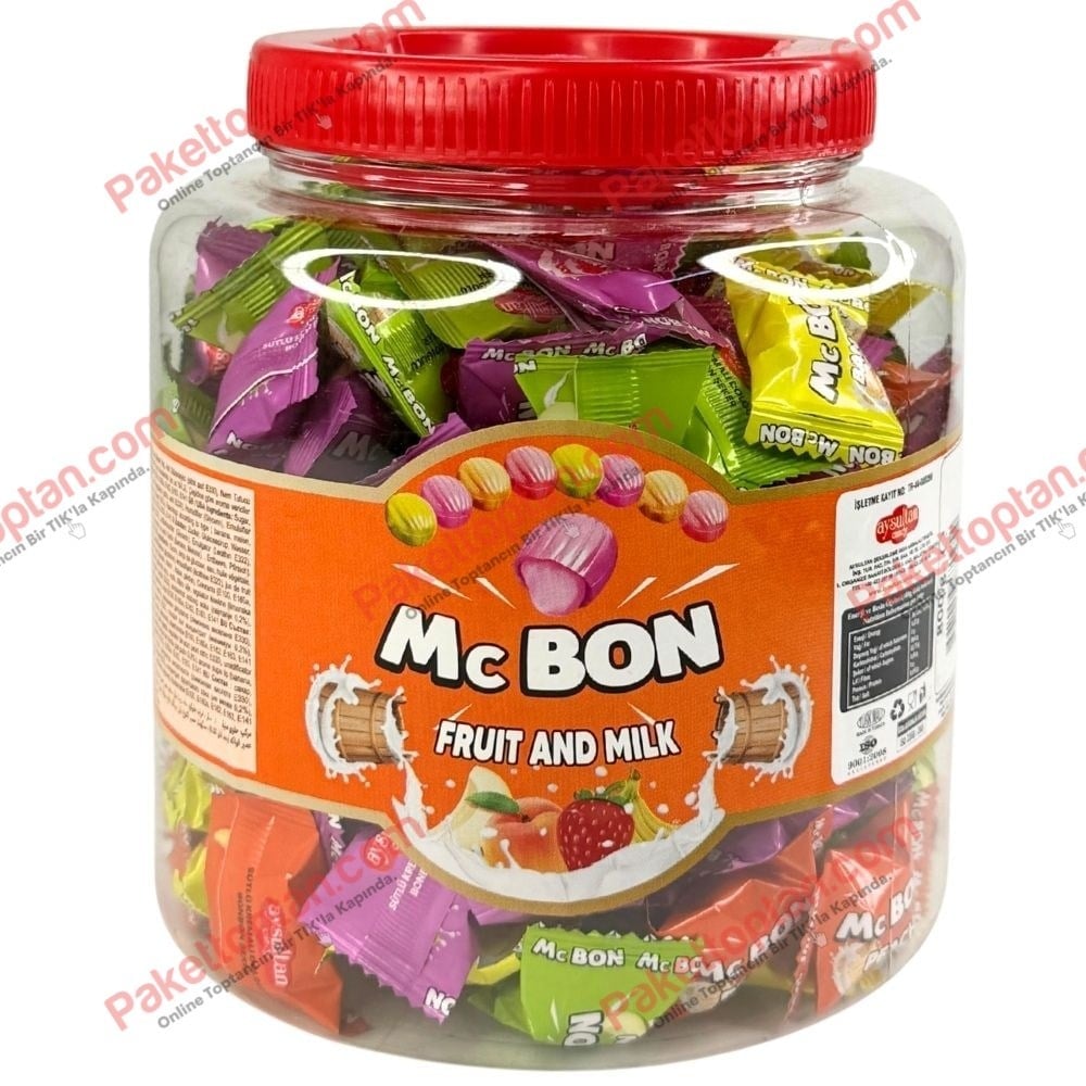 Mcbon Fruit and Milk Bonbon Şeker 800 Gr