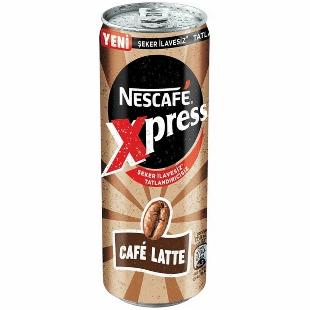 Nescafe Xpress 250 Ml Latte Şekersiz x24 lü Koli