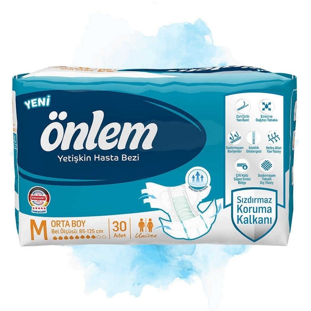 Önlem Hasta Bezi Bel Bantlı 30 Adetli Medium Boy