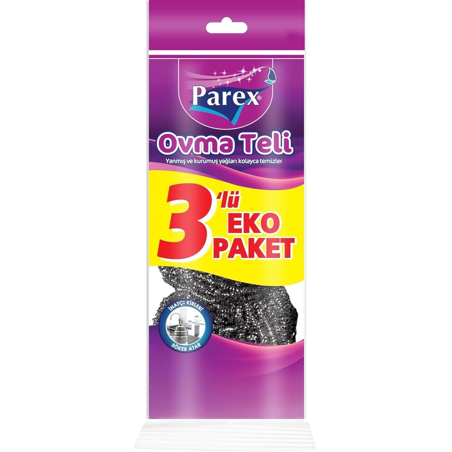 Parex Bulaşık Ovma Teli 3 lü