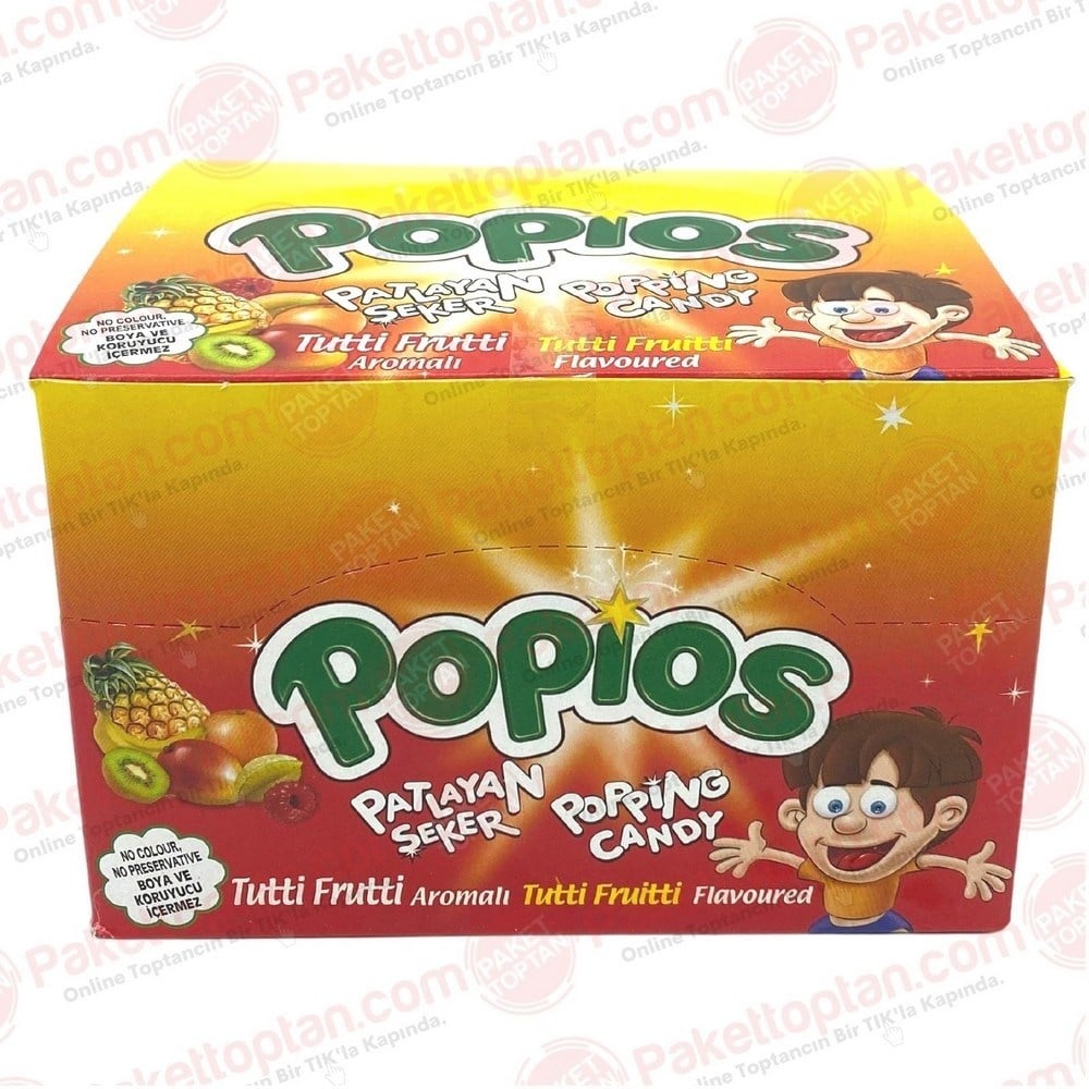 Popios Patlayan Şeker Tutti Frutti 4 gr x40 lı Paket