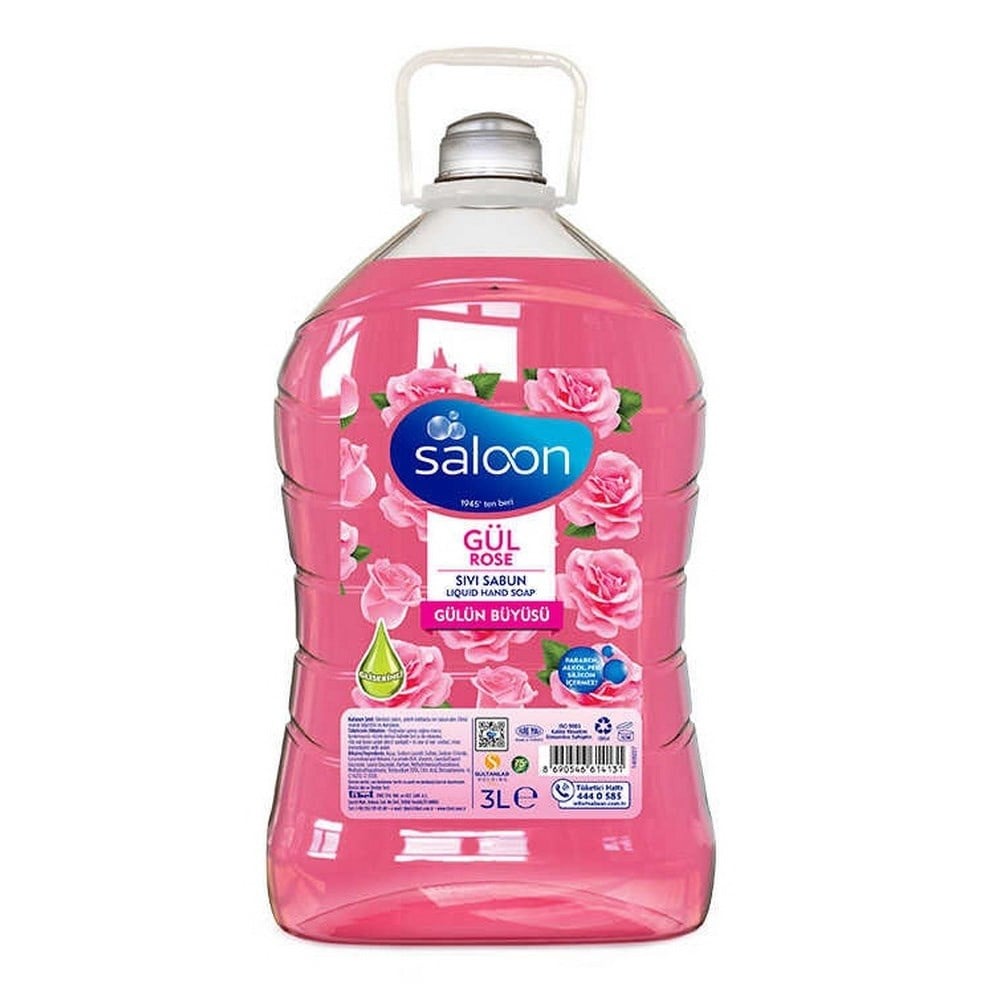 Saloon 3 lt Sıvı Sabun Gül x6 lı Koli